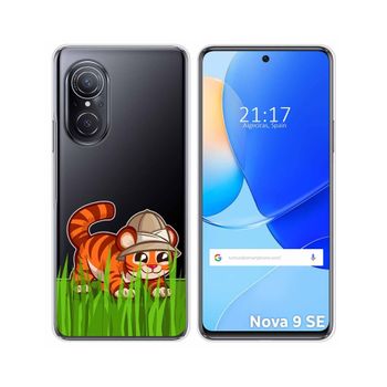 Funda Silicona Transparente Para Huawei Nova 9 Se Diseño Tigre Dibujos