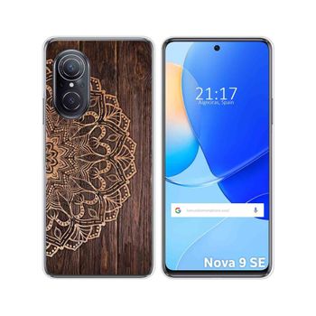 Funda Silicona Para Huawei Nova 9 Se Diseño Madera 06 Dibujos