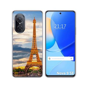 Funda Silicona Para Huawei Nova 9 Se Diseño Paris Dibujos