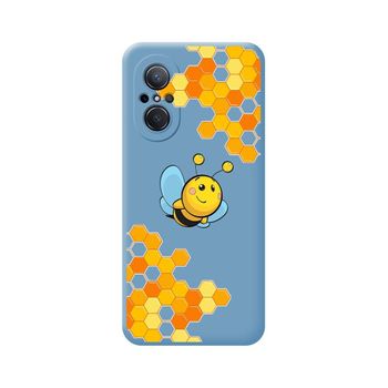 Funda Silicona Líquida Azul Para Huawei Nova 9 Se Diseño Abeja Dibujos