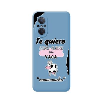 Funda Silicona Líquida Azul Para Huawei Nova 9 Se Diseño Vaca Dibujos