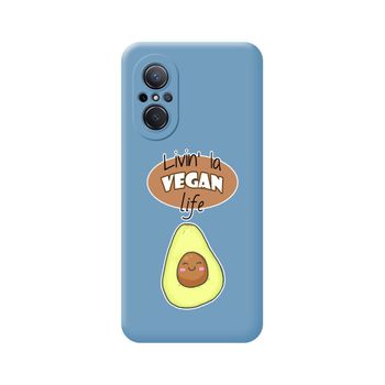 Funda Silicona Líquida Azul Para Huawei Nova 9 Se Diseño Vegan Life Dibujos