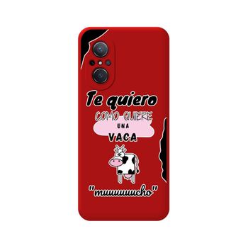 Funda Silicona Líquida Roja Para Huawei Nova 9 Se Diseño Vaca Dibujos