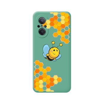 Funda Silicona Líquida Verde Para Huawei Nova 9 Se Diseño Abeja Dibujos