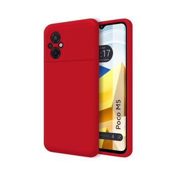 Funda Silicona Líquida Ultra Suave Para Xiaomi Poco M5 Color Roja