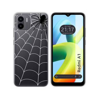 Funda Silicona Transparente Para Xiaomi Redmi A1 Diseño Araña Dibujos