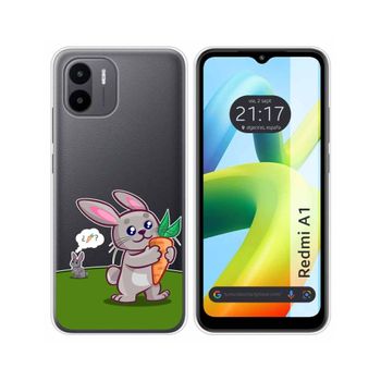 Funda Silicona Transparente Para Xiaomi Redmi A1 Diseño Conejo Dibujos