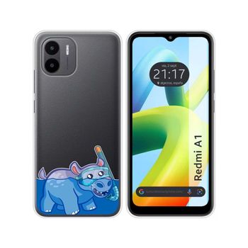 Funda Silicona Transparente Para Xiaomi Redmi A1 Diseño Hipo Dibujos