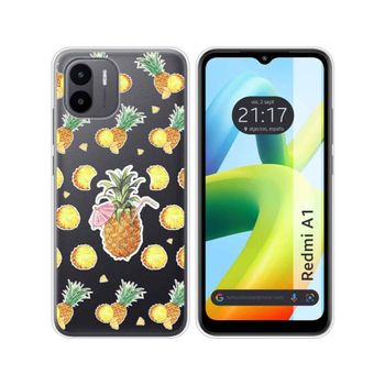 Funda Silicona Transparente Para Xiaomi Redmi A1 Diseño Piña Dibujos