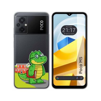 Funda Silicona Transparente Para Xiaomi Poco M5 Diseño Coco Dibujos