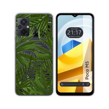 Funda Silicona Transparente Para Xiaomi Poco M5 Diseño Jungla Dibujos