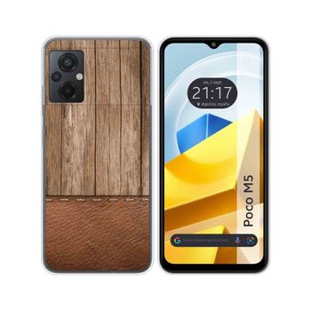 Funda Silicona Para Xiaomi Poco M5 Diseño Madera 09 Dibujos