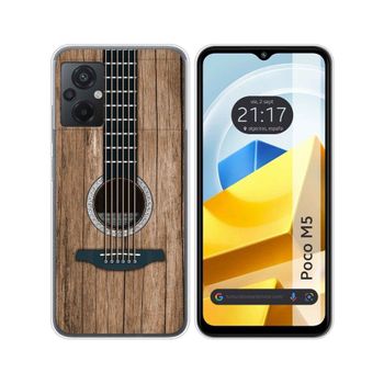 Funda Silicona Para Xiaomi Poco M5 Diseño Madera 11 Dibujos