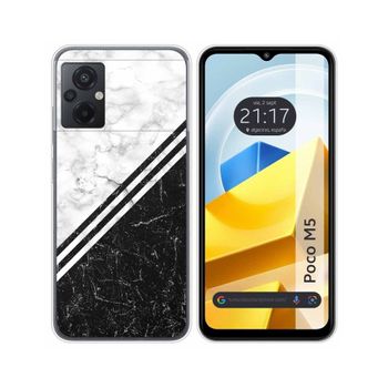 Funda Silicona Para Xiaomi Poco M5 Diseño Mármol 01 Dibujos