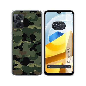 Funda Silicona Para Xiaomi Poco M5 Diseño Camuflaje Dibujos