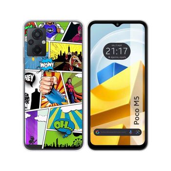 Funda Silicona Para Xiaomi Poco M5 Diseño Comic Dibujos