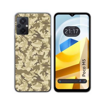 Funda Silicona Para Xiaomi Poco M5 Diseño Sand Camuflaje Dibujos