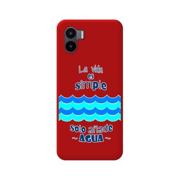 Funda Silicona Líquida Roja Para Xiaomi Redmi A1 Diseño Agua Dibujos