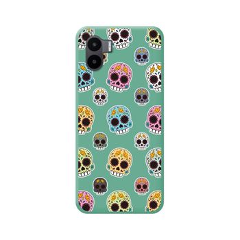 Funda Silicona Líquida Verde Para Xiaomi Redmi A1 Diseño Catrina Dibujos