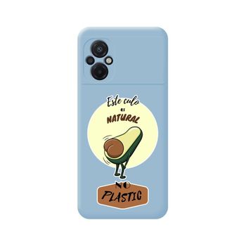 Funda Silicona Líquida Azul Para Xiaomi Poco M5 Diseño Culo Natural Dibujos