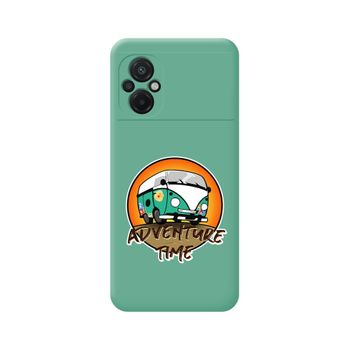 Funda Silicona Líquida Verde Para Xiaomi Poco M5 Diseño Adventure Time Dibujos