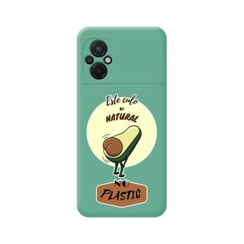 Funda Silicona Líquida Verde Para Xiaomi Poco M5 Diseño Culo Natural Dibujos