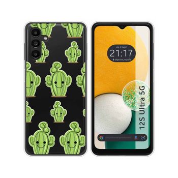 Funda Silicona Transparente Para Samsung Galaxy A13 5g Diseño Cactus Dibujos