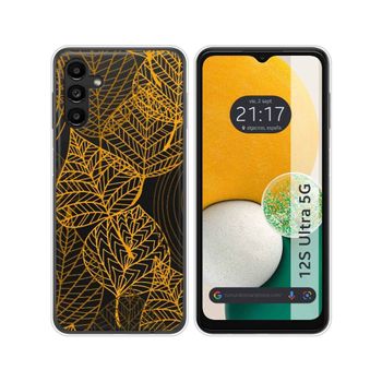 Funda Silicona Transparente Para Samsung Galaxy A13 5g Diseño Hojas Dibujos