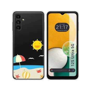 Funda Silicona Transparente Para Samsung Galaxy A13 5g Diseño Playa Dibujos