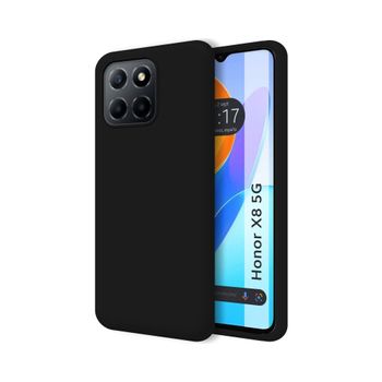 Funda Silicona Líquida Ultra Suave Huawei Honor X8 5g Color Negra