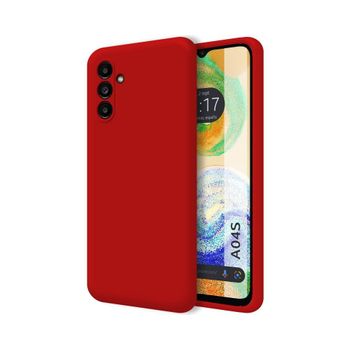 Funda Silicona Líquida Ultra Suave Samsung Galaxy A04s Color Roja