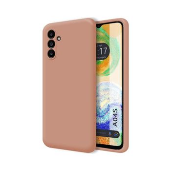 Funda Silicona Líquida Ultra Suave Samsung Galaxy A04s Color Rosa