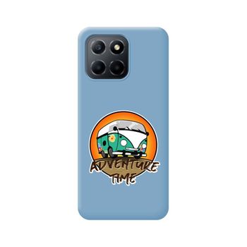 Funda Silicona Líquida Azul Huawei Honor X8 5g Diseño Adventure Time Dibujos