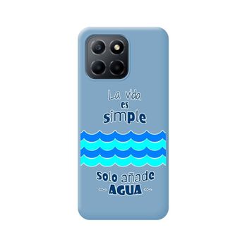 Funda Silicona Líquida Azul Huawei Honor X8 5g Diseño Agua Dibujos