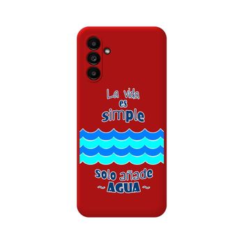 Funda Silicona Líquida Roja Samsung Galaxy A13 5g Diseño Agua Dibujos