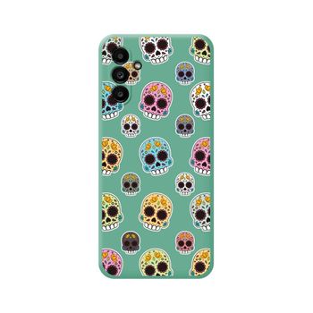 Funda Silicona Líquida Verde Samsung Galaxy A13 5g Diseño Catrina Dibujos