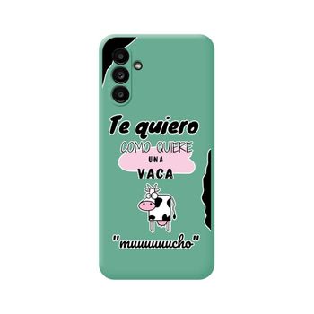 Funda Silicona Líquida Verde Samsung Galaxy A13 5g Diseño Vaca Dibujos