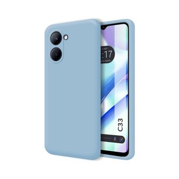 Funda Silicona Líquida Ultra Suave Realme C33 Color Azul