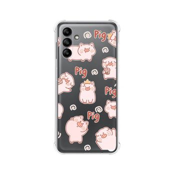 Funda Silicona Antigolpes Samsung Galaxy A04s Diseño Cerdos Dibujos