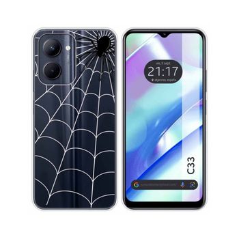 Funda Silicona Transparente Realme C33 Diseño Araña Dibujos