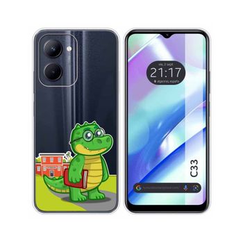 Funda Silicona Transparente Realme C33 Diseño Coco Dibujos