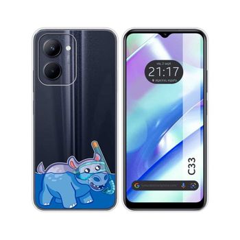 Funda Silicona Transparente Realme C33 Diseño Hipo Dibujos