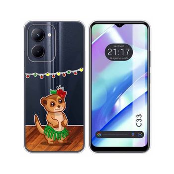 Funda Silicona Transparente Realme C33 Diseño Suricata Dibujos