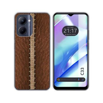 Funda Silicona Realme C33 Diseño Cuero 01 Dibujos