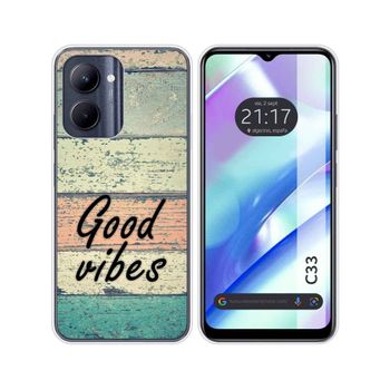 Funda Silicona Realme C33 Diseño Madera 01 Dibujos