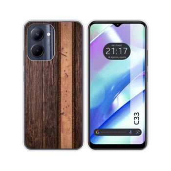 Funda Silicona Realme C33 Diseño Madera 05 Dibujos