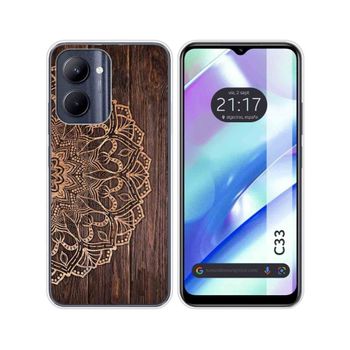 Funda Silicona Realme C33 Diseño Madera 06 Dibujos