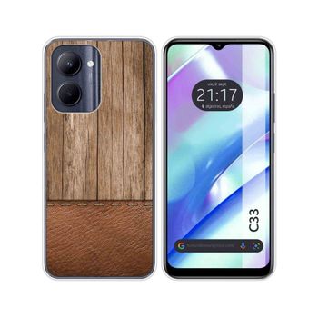 Funda Silicona Realme C33 Diseño Madera 09 Dibujos