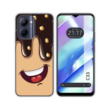 Funda Silicona Realme C33 Diseño Helado Chocolate Dibujos