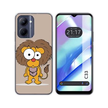 Funda Silicona Realme C33 Diseño Leon Dibujos